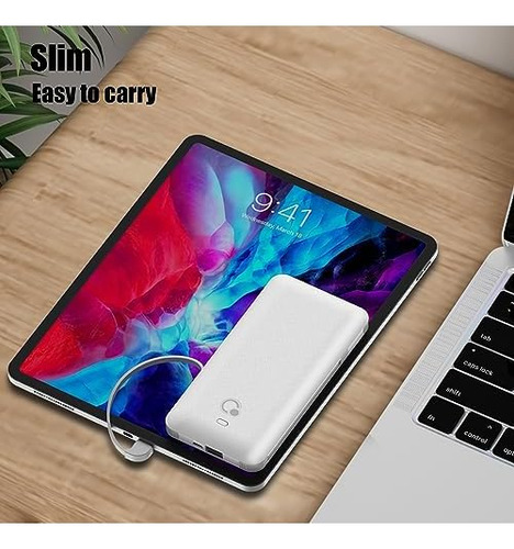 Cargador Portátil De 10000mah, Q Bank Ultradelgado Usb...