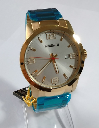 Relógio Dourado Masculino Magnum Ma33595h Original