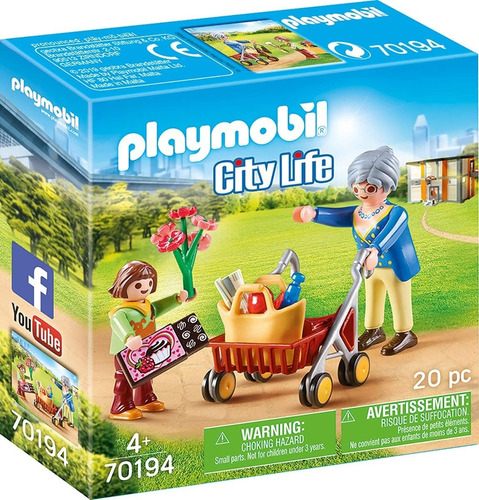 Playmobil Abuela Con Niño 70194 City Life Coleccion Educando