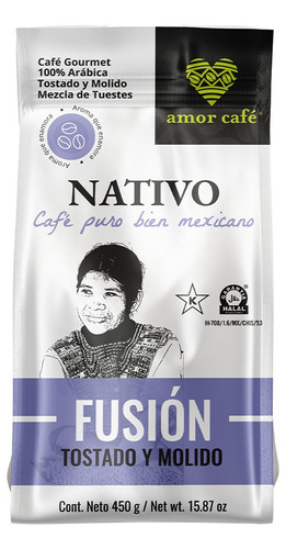 Café Tostado Y Molido Amor Café Nativo Fusión 450g