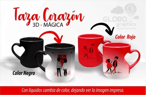 Taza corazón que cambia de color