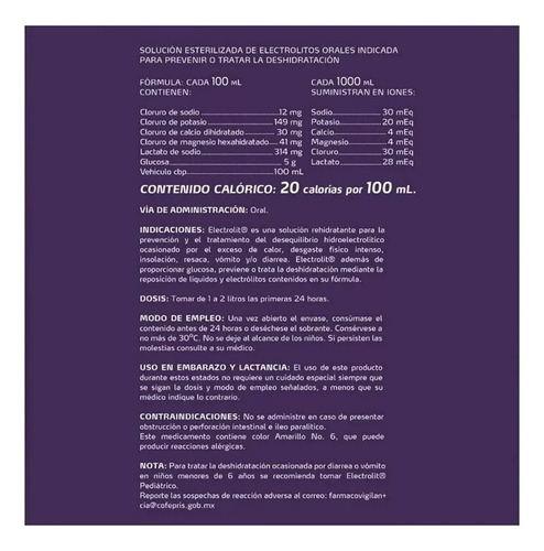 Suero Rehidratante Electrolit Sabor Uva 10 Pzs De 625 Ml C/u