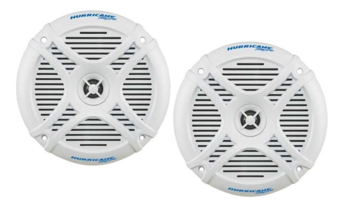 Par Alto Falante Marinizado 6 Pol Hurricane Mr65.2 250w Rms Cor Branco