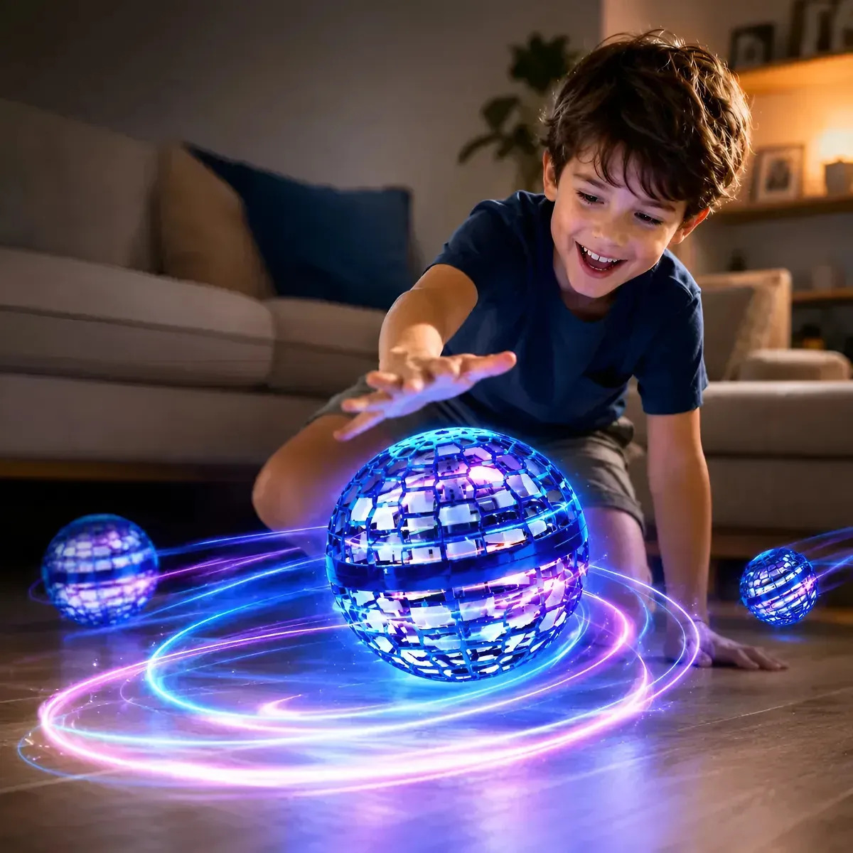 Bola Mágica Voadora Spinner Boomerang com LED Brinquedo Interativo Infantil Criança Adulto Bola Voadora Presente Menino Menina Natal Dia das Crianças