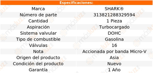 (1) Bomba Agua Nissan Sentra 1.6l 4 Cil Turbo 17/20 Shark