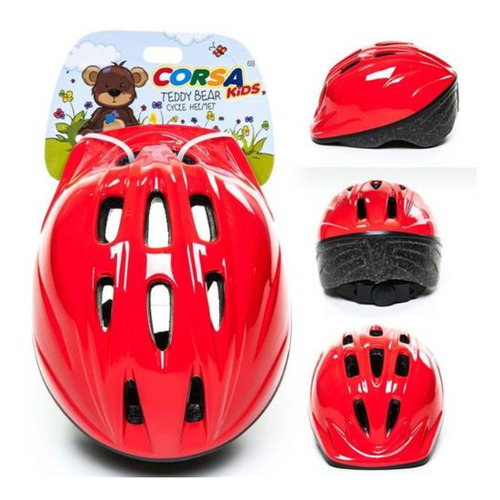 Capacete Infantil Corsa Kids Pz-11 - Vermelho