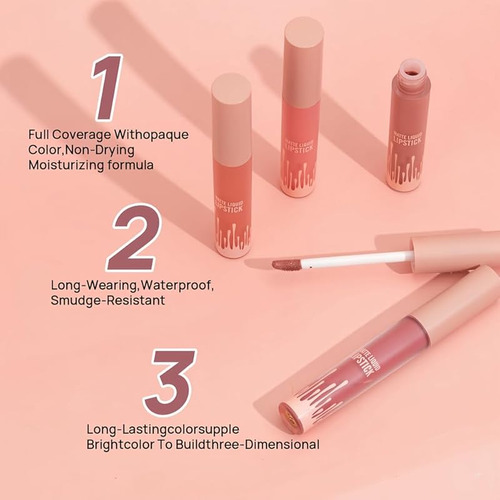 Lápiz Labial Con Textura Cremosa, Lápiz Labial Impermeable,