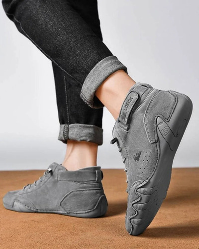 Botas Altas Italianas Hechas A Mano Con Velcrotranspirables