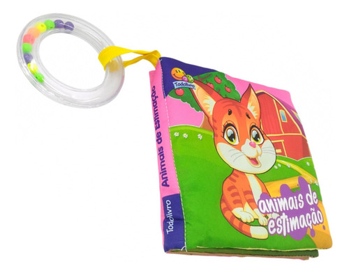 Livro De Pano Com Chocalho Meu Mundo: Animais