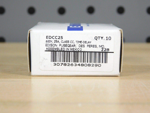 Edcc25 Fusible 600 V Golpe Lento Clase Cc Retardo Tiempo