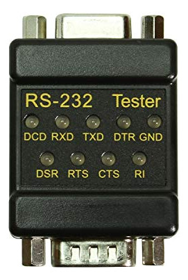 Cablemax Rs-232 Probador De Enlace Led Db-9 Macho A Db-9 Hem