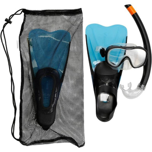 Kit Negro-azul De Snorkeling Para Niños 8334362 2