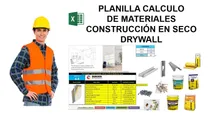 Comprar Calculo Materiales Construccion En Seco Drywall Planilla