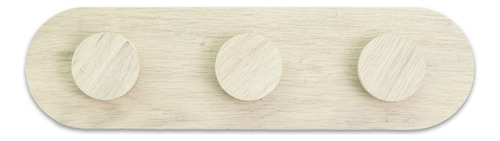 Perchero De Pared Botones 37 X 10 Cm #3 Color Caju