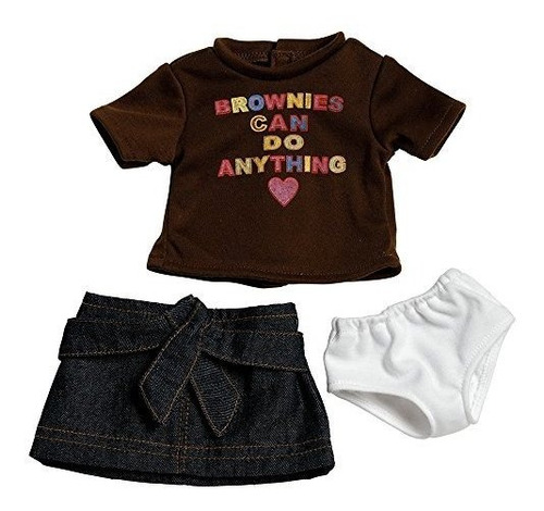 18  Doll Clothes - Brownie T-shirt - Skirt Set