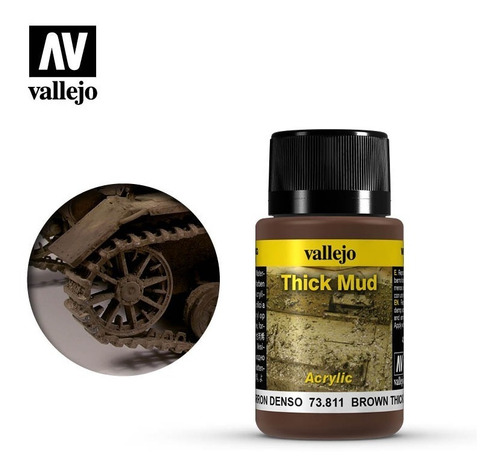 73811 Brown Thick Mud Weathering Effects Vallejo 40ml