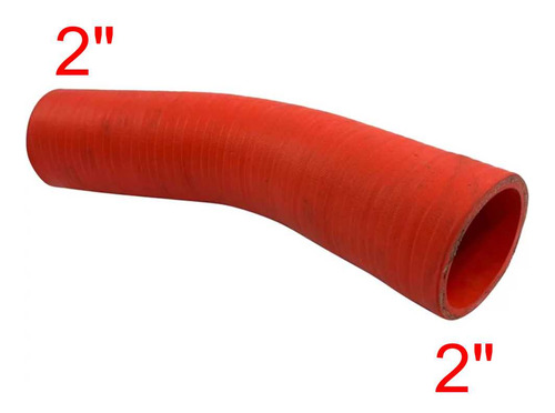 Mangueira Mangote Silicone Curva 45° 2  Vermelho Fgl