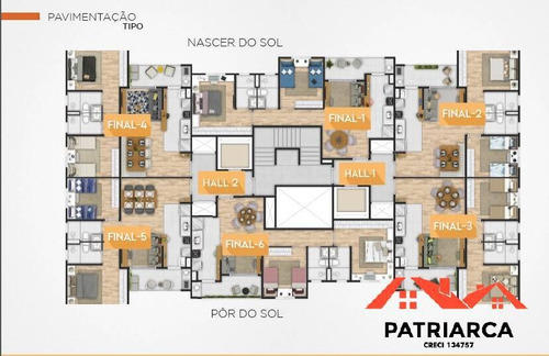 Imagem 5 de 15 de Apartamento Citá Modena 60,48m², Suite, Sacada, V Coberta-paulínia 02 - Citamodena