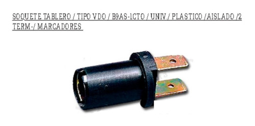 Soquete Tablero Tipo Vdo/b9as-1cto-plastico-2term-leer***