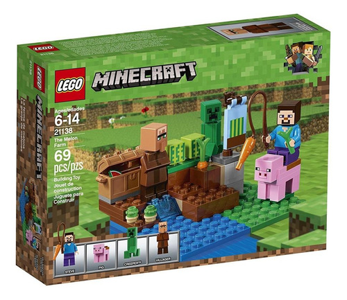 Lego Minecraft La Granja De Melones 69 Pcs 21138 Modelo 