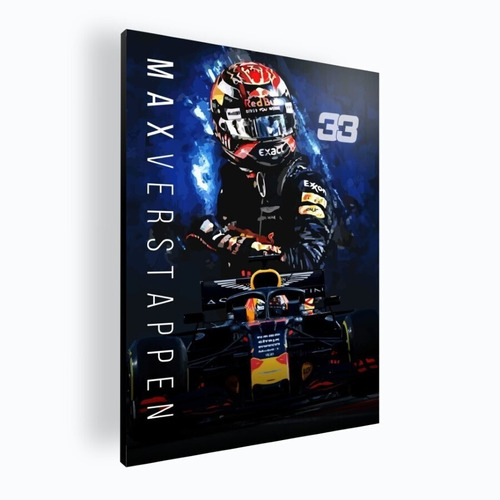 Cuadro Moderno Mural Poster Max Verstappen 118x84 Mdf