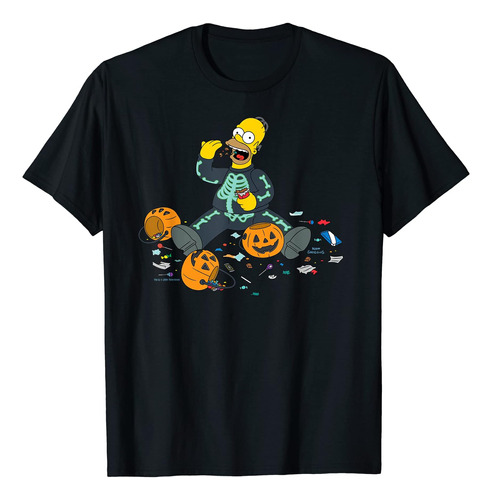 Los Simpson Homer Halloween Truco O Trato Candy Binge Camise