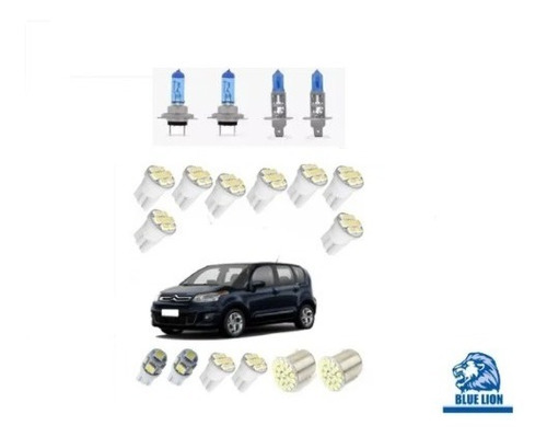 Citroen C3 Picasso - 12 15 Kit Lâmpada Leds Super Branca 