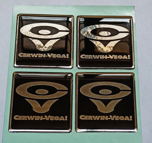 Emblema Cerwin Vega Cuadrada Encapsulada Logo