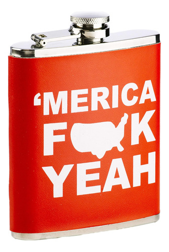 Funny Guy Mugs Merica Yeah Petaca De Acero Inoxidable De 7 O