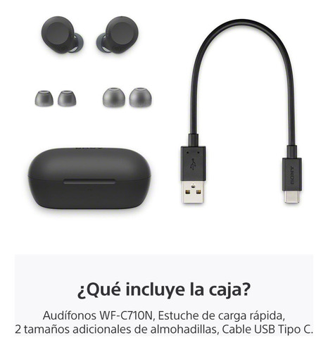 Audífonos Bluetooth Con Noise Cancelling Wf-c710n Sony