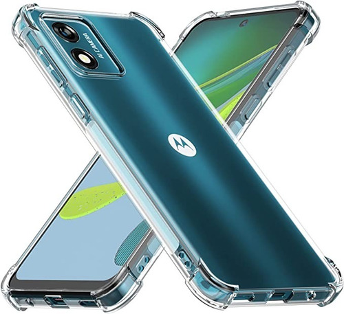 Funda Alto Impacto Para Motorola Moto E13 + Vidrio Templado