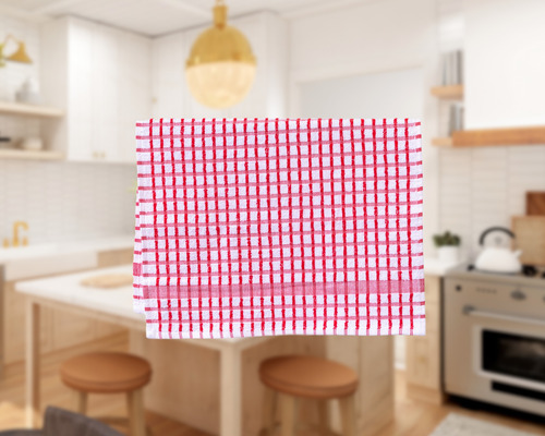 Paquete De 5 Secadores Rojos Para Cocina, 100% De Algodón