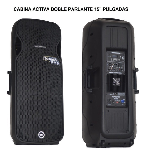 Imagen 1 de 9 de Cabina Activa Doble Parlante 2x15  20000w Soundpower T325d