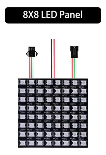 Modulo Matriz Led Flexible Rgb 8x8 Ws2812b 5050 Panel Cinta