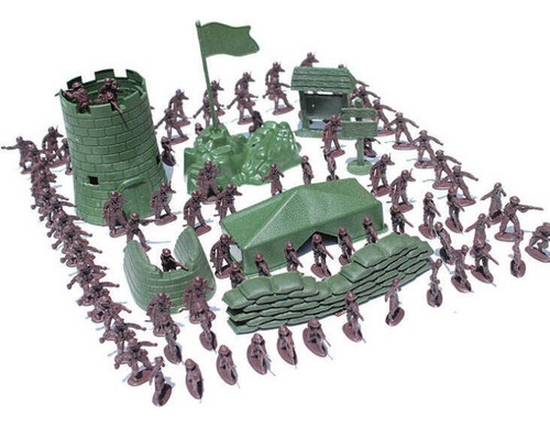 Para 100 Piezas Juegos Militares Combate Ejército Soldado