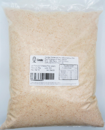 Sal Rosa Do Himalaia Fino Importado Iodado 10 Kg Com Laudo