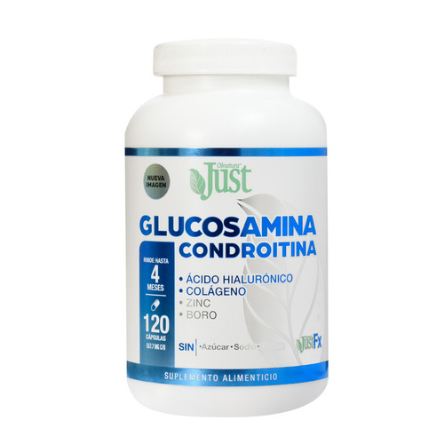 Suplemento Olnatura Just JustFx Glucosamina Condroitina con ácido hialurónico y colágeno 120 cápsulas