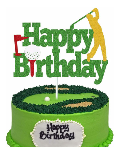 Decoración Tarta De Golf  Cartel De Feliz Cumpleaños ...