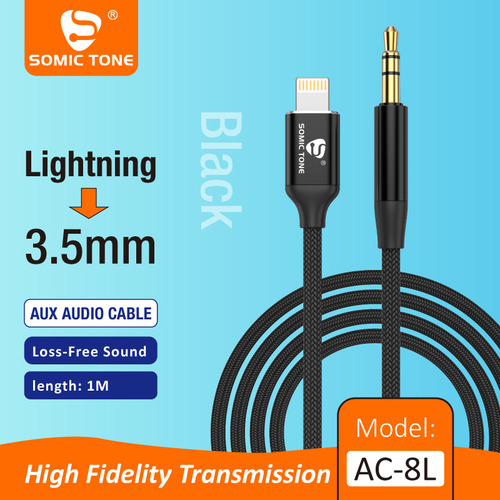 Cabo Auxiliar P2 Adaptador Para iPhone Lightining Somic Tone