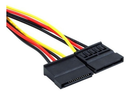 Cable Adaptador Molex A Doble Sata 15 Pines 2 Puertos