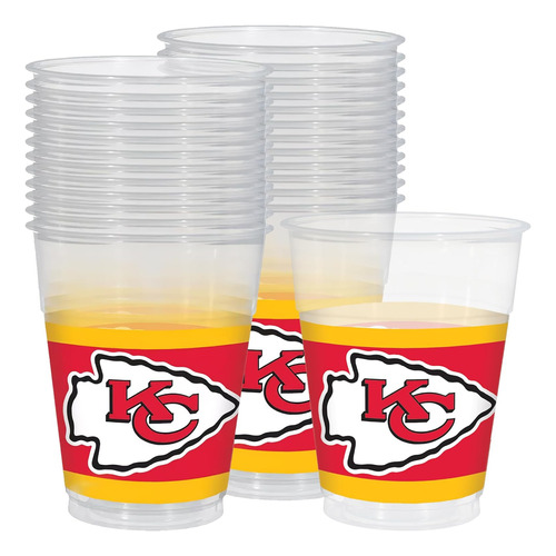 Vasos De Plástico Transparente De Kansas City Chiefs (...