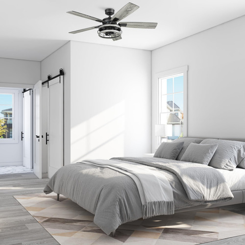 Ventilador De Techo Honeywell Carnegie 132 Cm Con Luz Y Cont