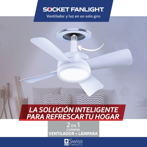 Lampara De Techo Con Ventilador Socket Fan Light