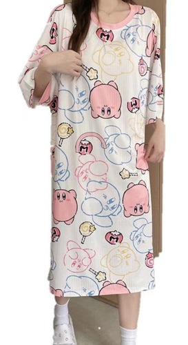 Pijama Camisón Dibujos Animados Kirby Lindo Vestido Ins Styl