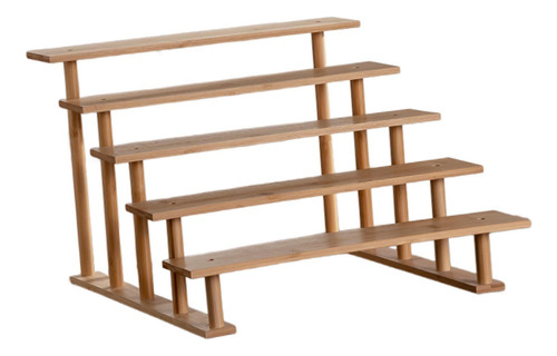 Exhibición De Madera Con Tope De Depósito De Asa De Madera