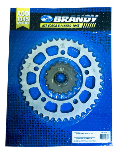Kit Relação Coroa E Pinhão Moto Cb 900f Hornet 02 Até 06