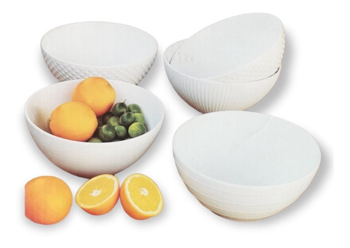 5 Platos Tazones Bowl Jumbo Porcelana Gruesa Lujo 4 Diseños