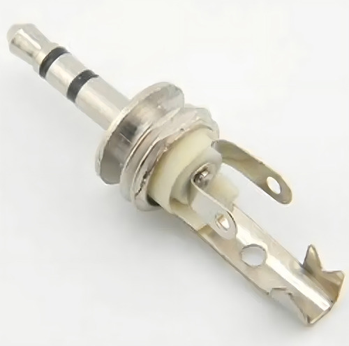 10 Plug P1 (2,5mm ) Stereo Macho Niquel C/ Rabicho Cor Prateado
