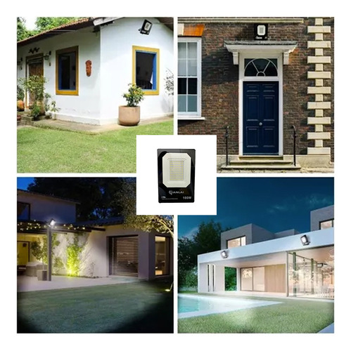 Pack De 2 Reflectores Led 100 Watts Protección Ip66 Luz Blanca Fría Ahorrador De Energía 9000lm