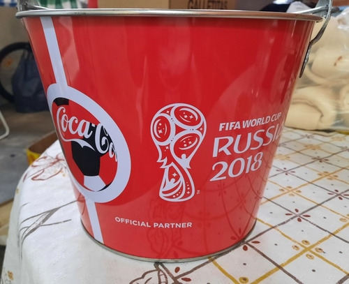 Hielera Frapera Coca Cola Mundial Rusia 2018 Lata Vintage